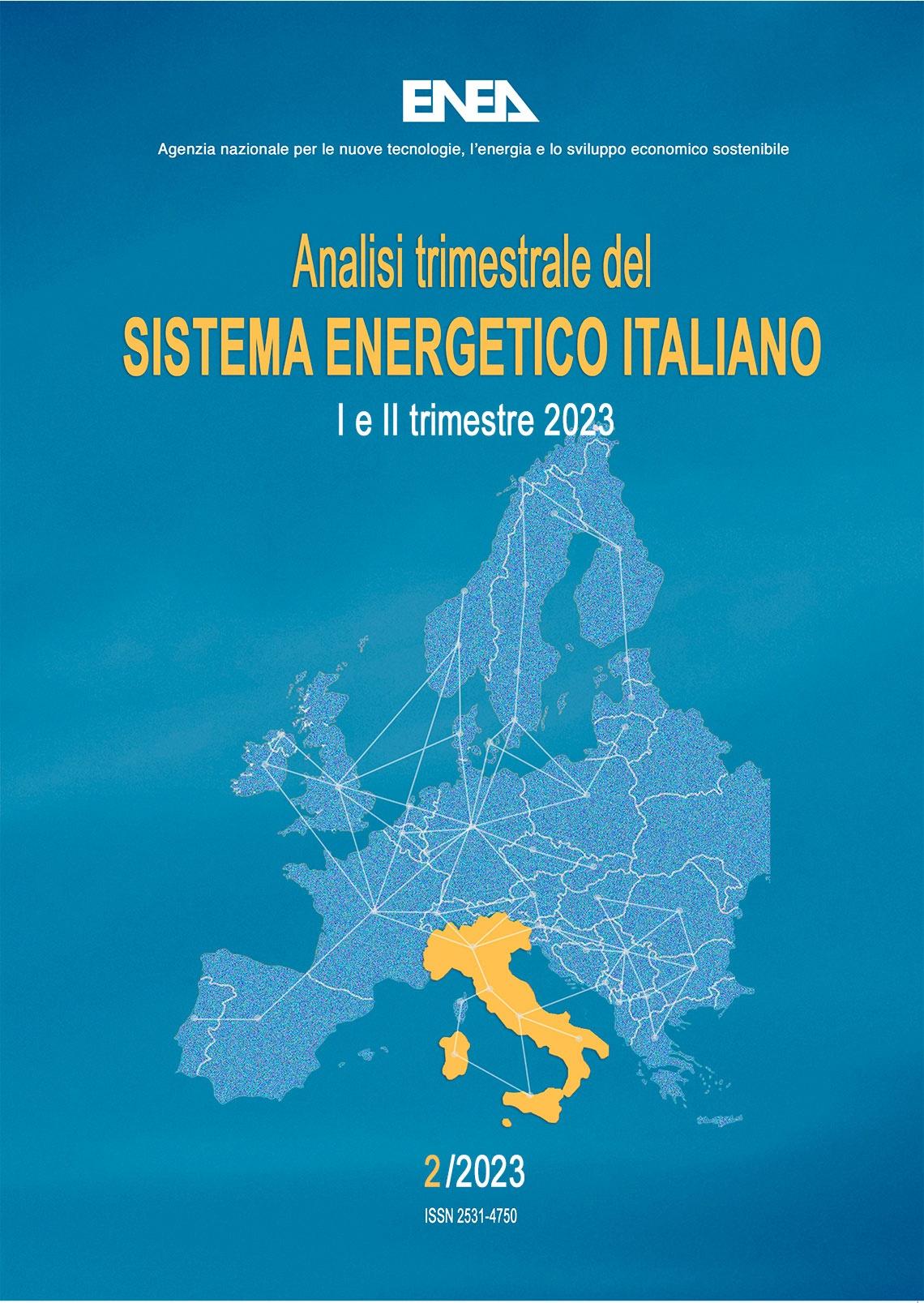 Cartina dell'Italia con la rete energetica