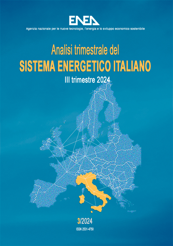 Cartina dell'Italia con la rete energetica